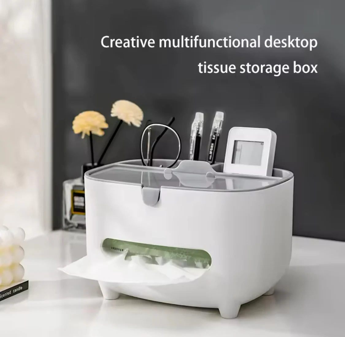 Multifunctional Napkin Storage Box – Tissue & Remote Holder