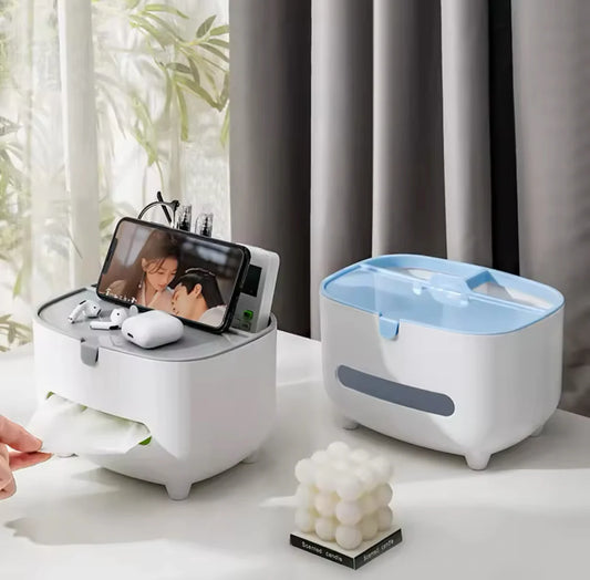 Multifunctional Napkin Storage Box – Tissue & Remote Holder