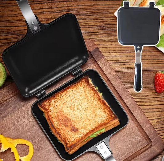 Double Sided Sandwich Maker, Non Stick Iron Bread Toast Machine