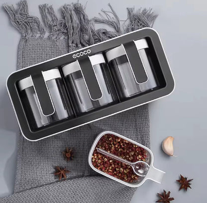 Wall Mounted Spice Rack With Spoons, Multifunctional Spice Storage Condiment Storage Rack