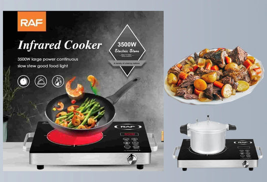 Portable 220V AC Electric Stove – Solar Inverter-Based Cooking Solution Infrared | RAF R-8003 Electric Stove – 3500W