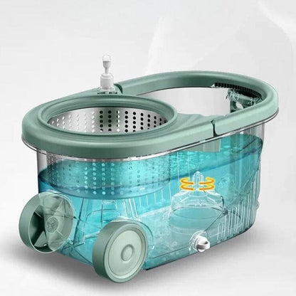 Spin Bucket Mop, Household Magic Spin Mop Bucket, Double Drive Hand Pressure Rotating Mop