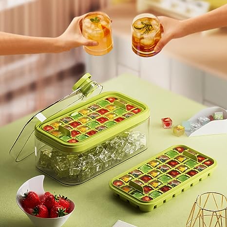 Ice Tray Set, Ice Mold, Easy To Release, Household Kitchen Ice Mold Box, Ice Box