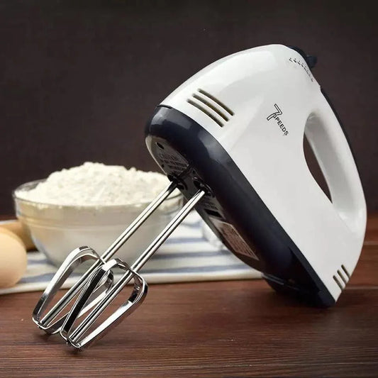 Multifunctional Mini 7 Speed Electric Handheld Beater, Automatic Egg Beater, Stainless Steel Blender for Whipping Mixing Cookies, Brownies, Cakes, Dough Batters
