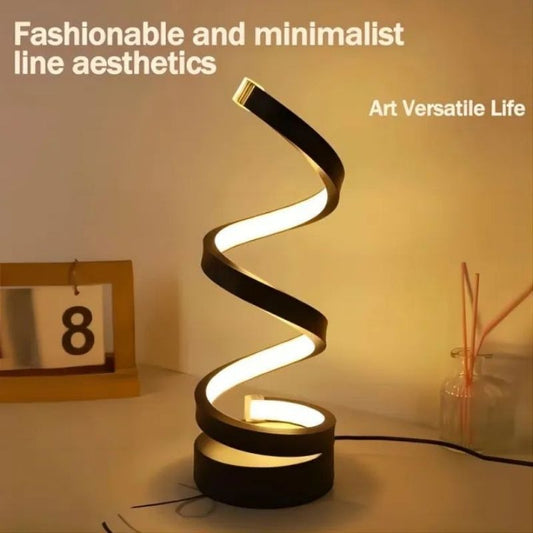 Spiral LED 3 Colours Table Lamp Adjustable Light